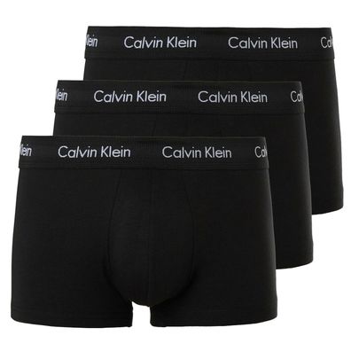 Calvin Klein Herren Boxershorts Unterhose Unterwäsche Trunk 3er Pack Schwarz