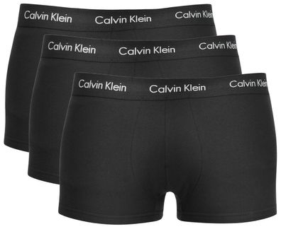 Calvin Klein Herren Boxershorts Unterhose Unterwäsche Low Rise Trunk 3er Schwarz