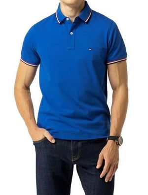 Tommy Hilfiger Poloshirt Herren twin Tipped Polo Hemd Kurzarm shirt Blau