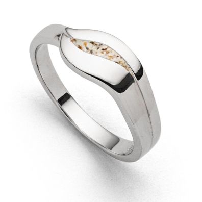 DUR Schmuck Ring Silberschweif Strandsand Silber 925/ - rhodiniert ( R5701)