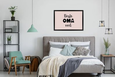 Poster - 90x60 cm - Sprichwörter - Oma - Beste Oma aller Zeiten - Zitate