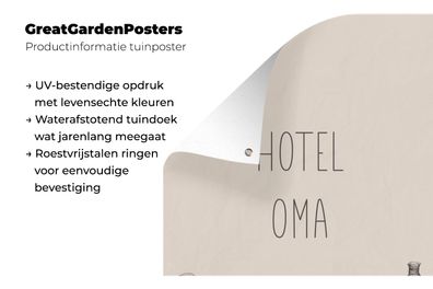 Gartenposter - 80x120 cm - Sprichwörter - Zitate - Hotel Oma (Gr. 80x120 cm)