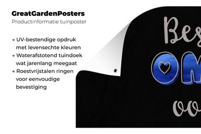 Gartenposter - 160x80 cm - Zitate - Beste Oma aller Zeiten - Sprichwörter - Oma
