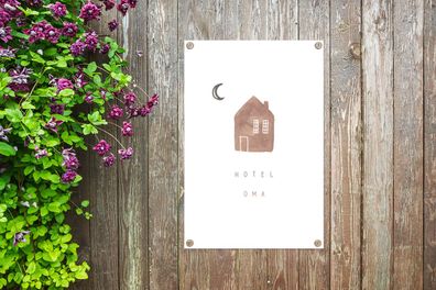 Gartenposter - 40x60 cm - Oma - Zitate - Hotel Oma - Sprichwörter (Gr. 40x60 cm)