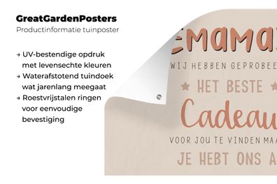 Gartenposter - 60x40 cm - Mutter - Zitate - Sprichwörter - Mama du hast uns schon