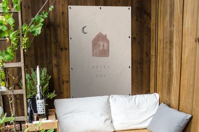 Gartenposter - 80x120 cm - Sprichwörter - Hotel Oma - Zitate (Gr. 80x120 cm)