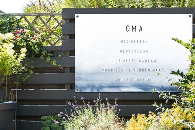 Gartenposter - 120x80 cm - Oma, du hast uns schon - Zitate - Sprichwörter