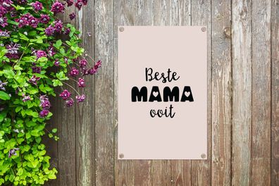Gartenposter - 60x90 cm - Sprichwörter - Beste Mutter aller Zeiten - Zitate - Mutter