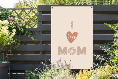 Gartenposter - 80x120 cm - Sprichwörter - Ich liebe Mutti - Zitate (Gr. 80x120 cm)