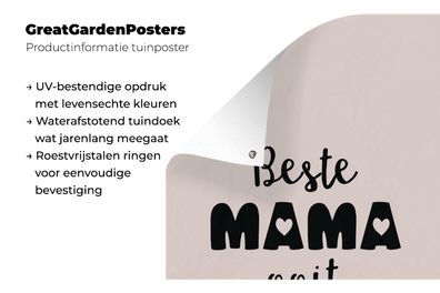 Gartenposter - 120x180 cm - Sprichwörter - Beste Mutter aller Zeiten - Zitate - Mutte