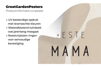 Gartenposter - 120x180 cm - Sprichwörter - Zitate - Beste Mutter aller Zeiten - Mama