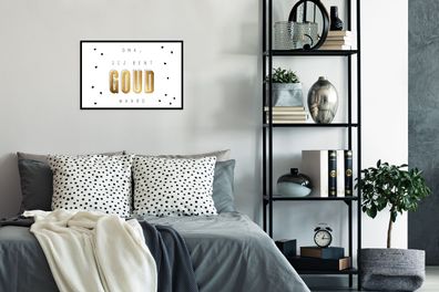 Poster - 60x40 cm - Oma, du bist Gold wert - Sprichwörter - Zitate - Oma
