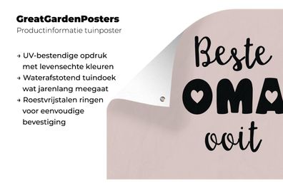 Gartenposter - 120x80 cm - Sprichwörter - Oma - Beste Oma aller Zeiten - Zitate