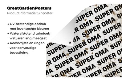 Gartenposter - 40x60 cm - Super Oma - Zitate - Sprichwörter (Gr. 40x60 cm)