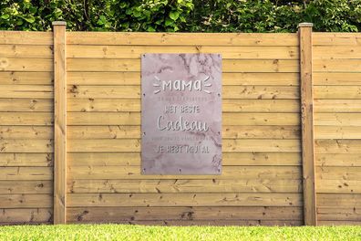 Gartenposter - 80x120 cm - Mama du hast mich - Zitate - Mutter - Sprichwörter