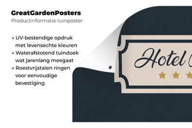 Gartenposter - 160x80 cm - Hotel mum - Zitate - Mutter - Sprichwörter (Gr. 160x80 cm)