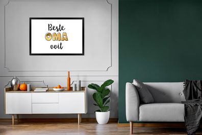 Poster - 90x60 cm - Sprichwörter - Zitate - Beste Oma aller Zeiten (Gr. 90x60 cm)