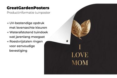 Gartenposter - 100x100 cm - Mama - Ich liebe Mama - Sprichwörter - Zitate