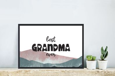 Poster - 60x40 cm - Beste Oma aller Zeiten - Sprichwörter - Zitate - Oma
