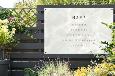 Gartenposter - 120x80 cm - Mama du hast uns - Sprichwörter - Zitate - Mama