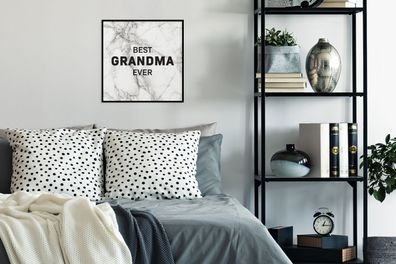Poster - 40x40 cm - Oma - Zitate - Beste Oma aller Zeiten - Sprichwörter