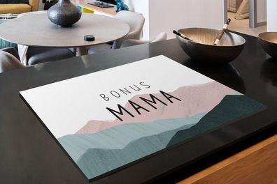 Herdabdeckplatte - 78x52 cm - Mama - Bonus Mama - Sprichwörter - Zitate