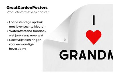 Gartenposter - 90x60 cm - Ich liebe Oma - Zitate - Oma - Sprichwörter (Gr. 90x60 cm)