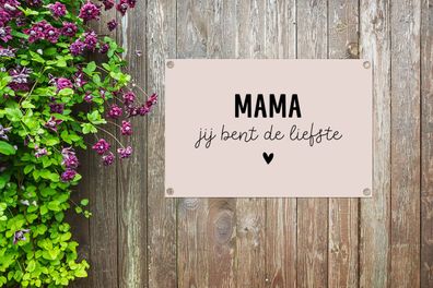 Gartenposter - 90x60 cm - Sprichwörter - Mama, du bist die Größte - Mutter - Zitate