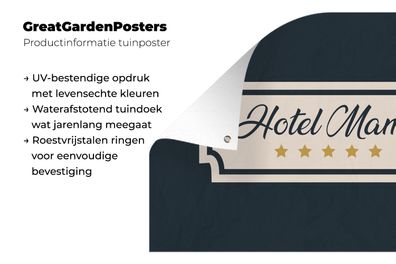 Gartenposter - 180x120 cm - Hotel mum - Zitate - Sprüche - Mum (Gr. 180x120 cm)