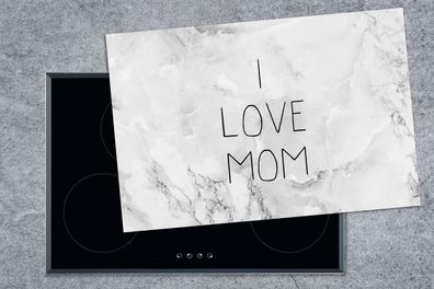Herdabdeckplatte - 78x52 cm - Sprichwörter - Mama - Zitate - Ich liebe Mama