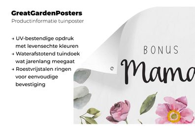 Gartenposter - 180x120 cm - Sprichwörter - Zitate - Bonus Mum (Gr. 180x120 cm)