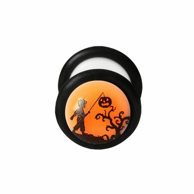 1 Stück Fake Plug Halloween Ohrstecker im Dunkeln leuchtend Kind 12mm