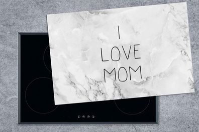 Herdabdeckplatte - 80x52 cm - Sprichwörter - Mama - Zitate - Ich liebe Mama