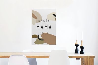 Glasbilder - 40x60 cm - Beste Mutter aller Zeiten - Sprichwörter - Mutter - Zitate