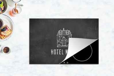 Herdabdeckplatte - 80x52 cm - Hotel mum - Zitate - Sprüche - Mum