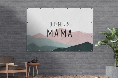 Gartenposter - 180x120 cm - Mama - Bonus Mama - Sprichwörter - Zitate