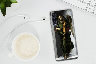 Hülle für Samsung Galaxy A50 - Ein Engel in Grün mit einer Vielle - Leonardo da Vinci