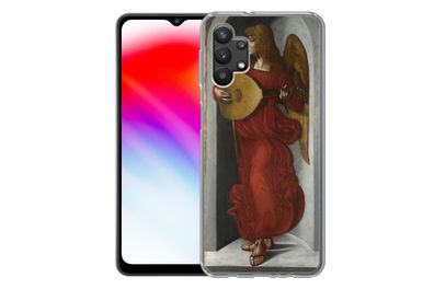 Hülle für Samsung Galaxy A32 5G - Ein Engel in Rot mit einer Laute - Leonardo da Vinc