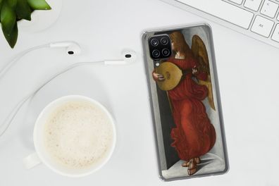 Hülle für Samsung Galaxy A12 - Ein Engel in Rot mit einer Laute - Leonardo da Vinci -