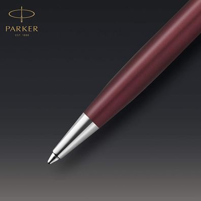 Parker 2119783 Sonnet Kugelschreiber | Premium Metall und Rot satiniert mit Chrom-...
