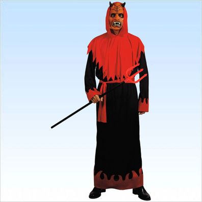 Kostüm Satan mit Maske + Teufelsstab Gr. 50/54 Teufel Teufelskostüm Karneval