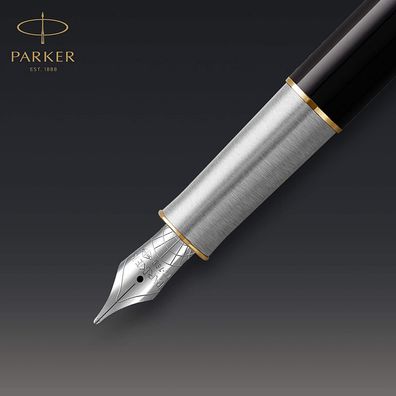 PARKER 2119784 Sonnet Füller | Premium Metal & Black Glanzlack mit Goldbeschichtun...