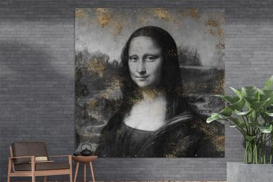 Gartenposter - 200x200 cm - Mona Lisa - Leonardo da Vinci - Kunst (Gr. 200x200 cm)