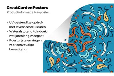 Gartenposter - 200x200 cm - Blütenblätter - Quadratisch - Muster (Gr. 200x200 cm)