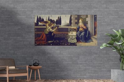 Gartenposter - 200x100 cm - Die Verkündigung - Leonardo da Vinci (Gr. 200x100 cm)