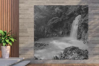 Gartenposter - 200x200 cm - Rio Celeste Wasserfall am Tenoria Vulkan in Costa Rica in