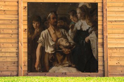 Gartenposter - 200x200 cm - Salome empfängt das Haupt von Johannes dem Täufer - Gemäl