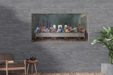 Gartenposter - 200x100 cm - Das letzte Abendmahl - Leonardo da Vinci (Gr. 200x100 cm)
