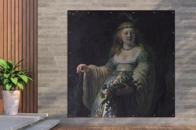 Gartenposter - 200x200 cm - Saskia von Uylenburgh - Gemälde von Rembrandt van Rijn