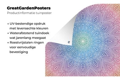 Gartenposter - 200x200 cm - Mandala mit Detail (Gr. 200x200 cm)